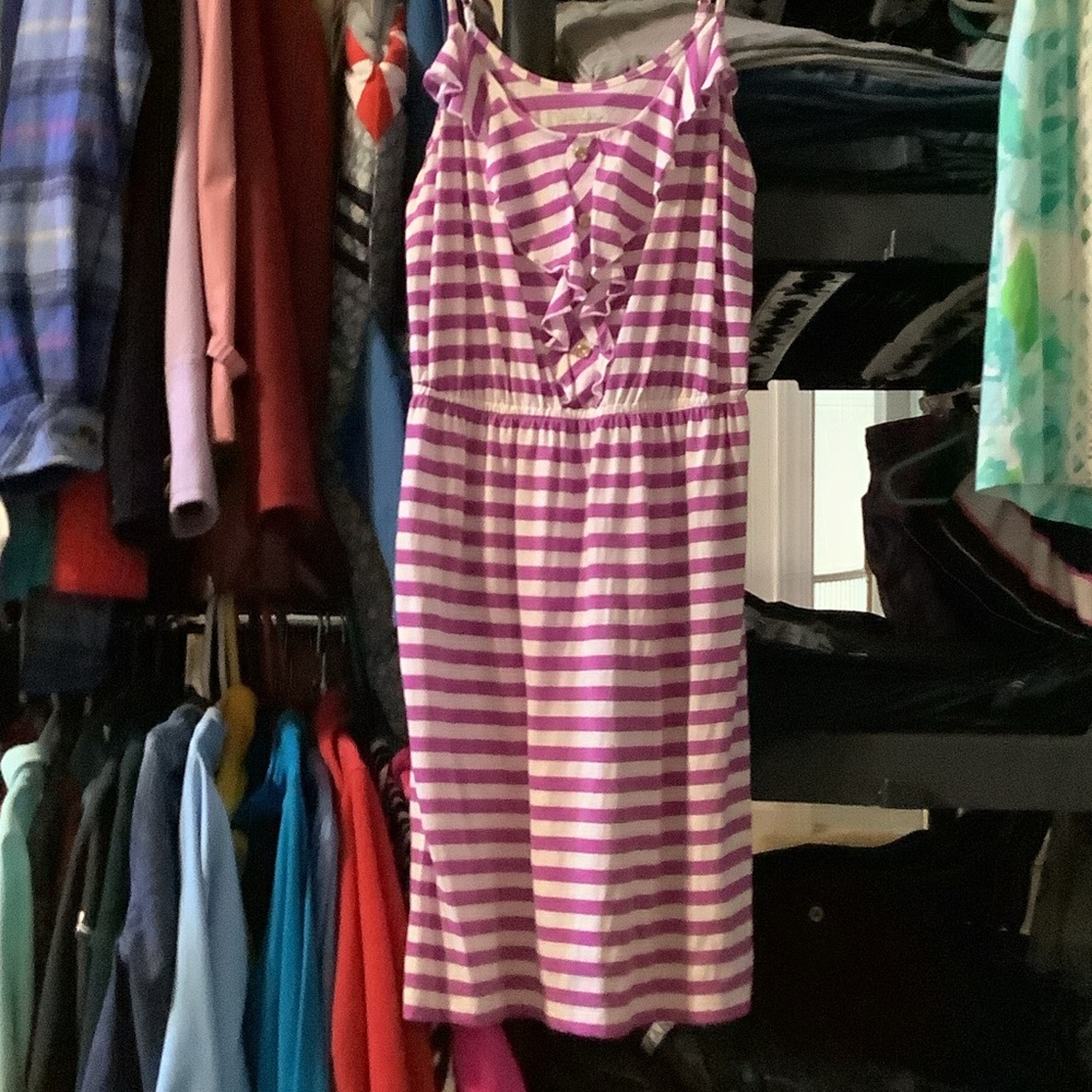 Lilly Pulitzer Purple and White Striped Dress‎